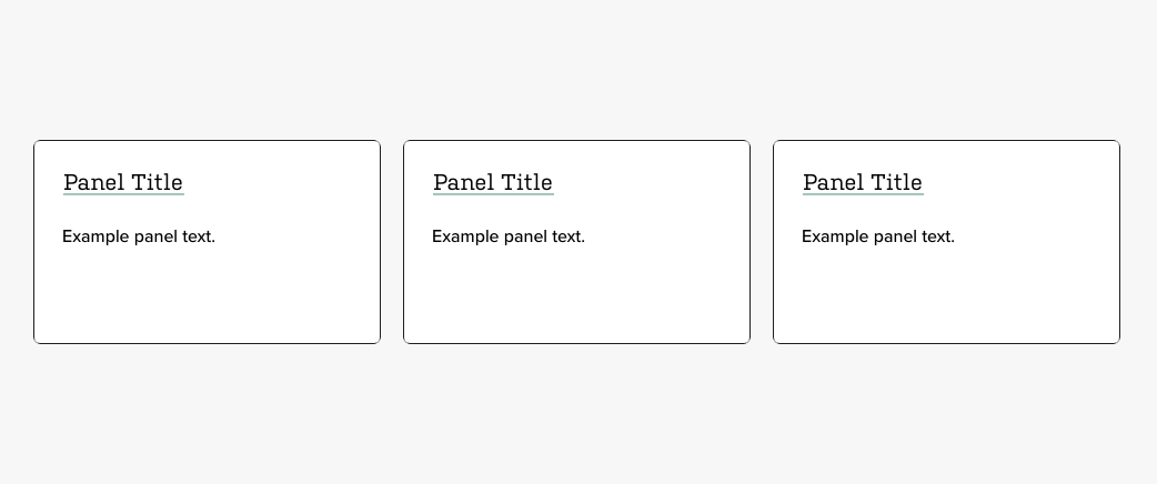 Panels example